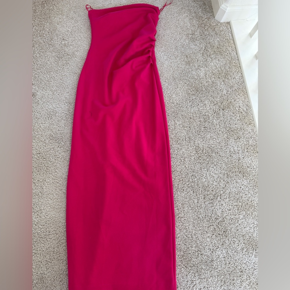Zara pink bandeau dress